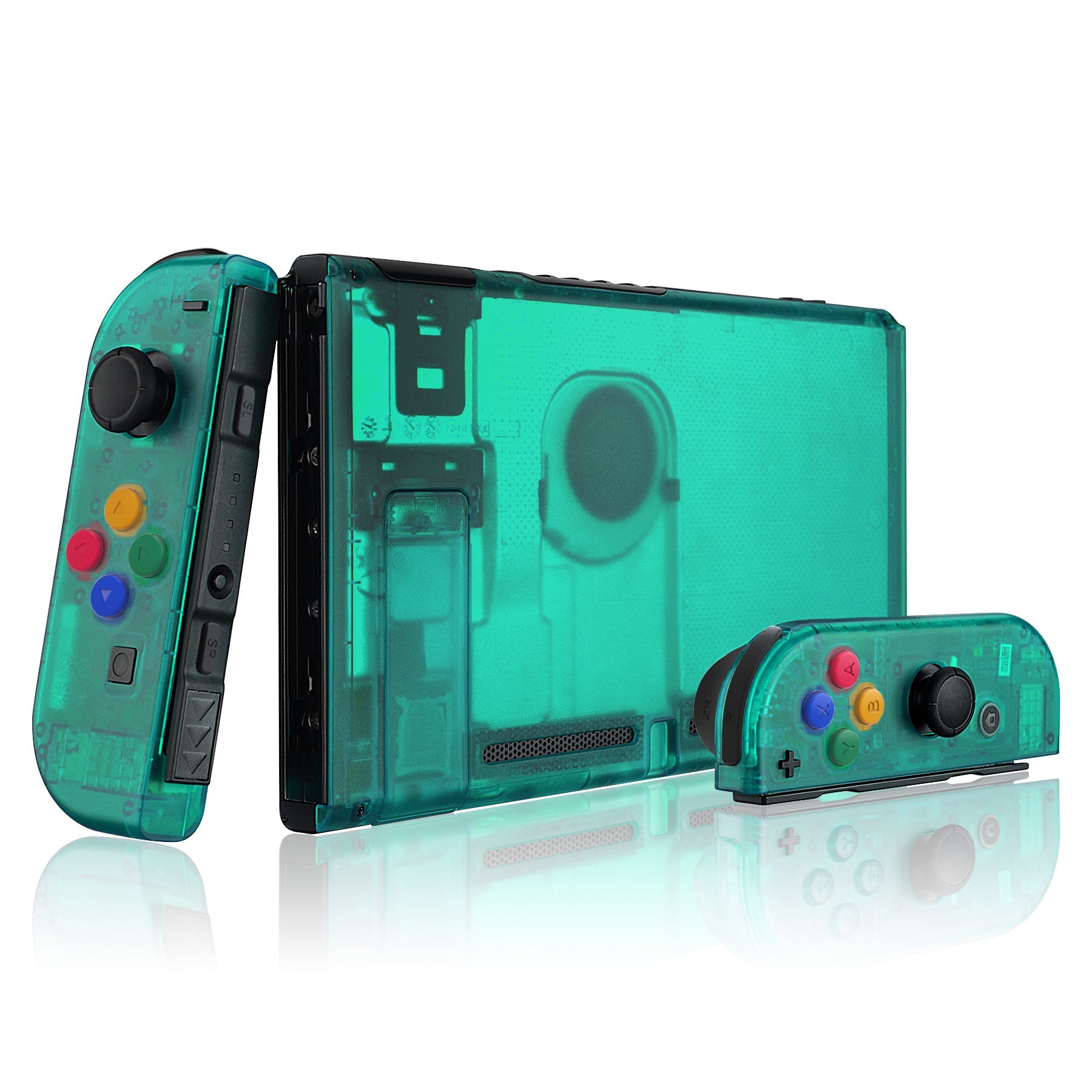 eXtremeRate Replacement Full Set Shells with Buttons for Nintendo Switch -  Emerald Green