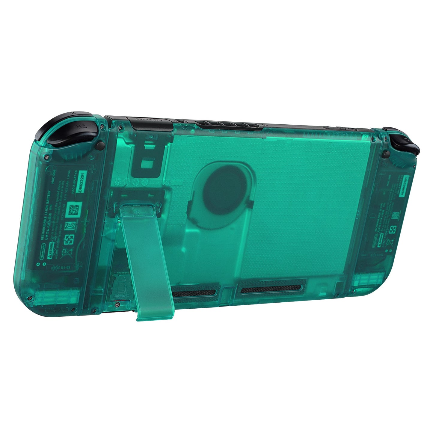 eXtremeRate Retail Back Plate for Nintendo Switch Console, NS Joycon Handheld Controller Housing with Colorful Buttons, DIY Replacement Shell for Nintendo Switch - Emerald Green - QM508