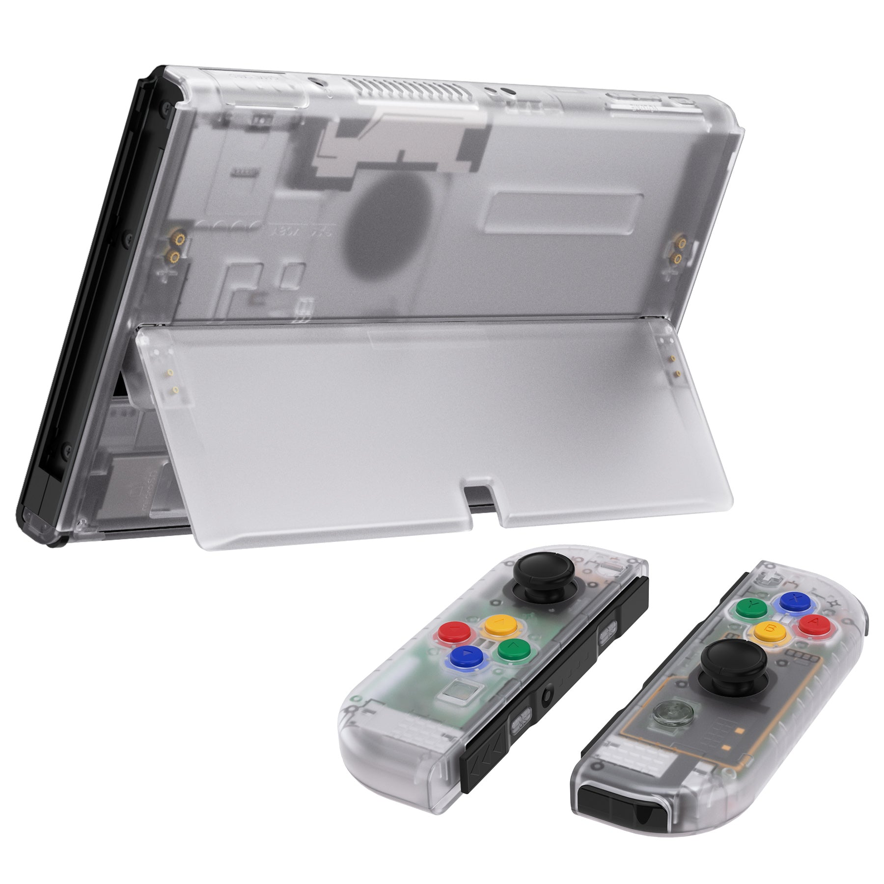 eXtremeRate Clear Custom Full Set Shell for Nintendo Switch OLED 