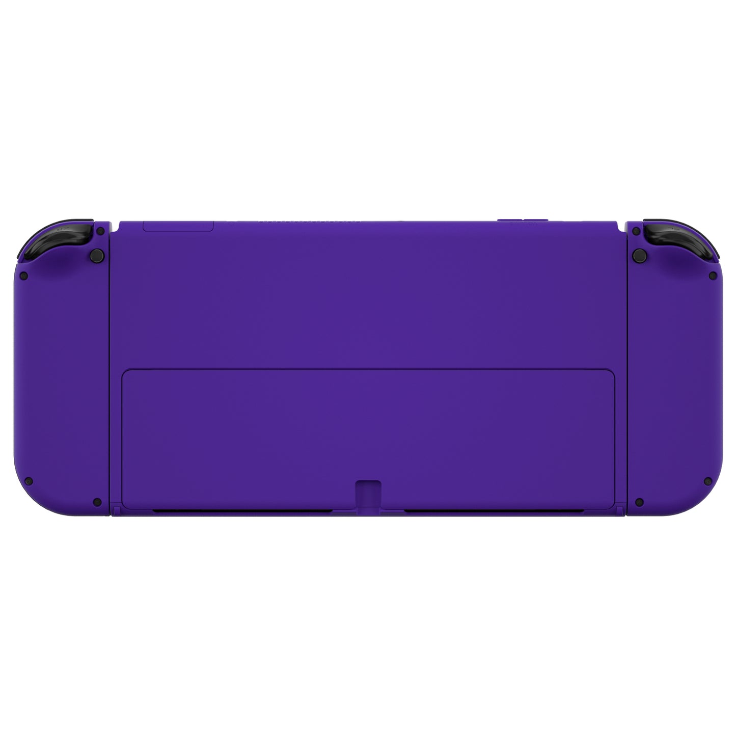 eXtremeRate Retail Purple Soft Touch Full Set Shell for Nintendo Switch OLED, Replacement Console Back Plate & Metal Kickstand, NS Joycon Handheld Controller Housing & Buttons for Nintendo Switch OLED - QNSOP3009