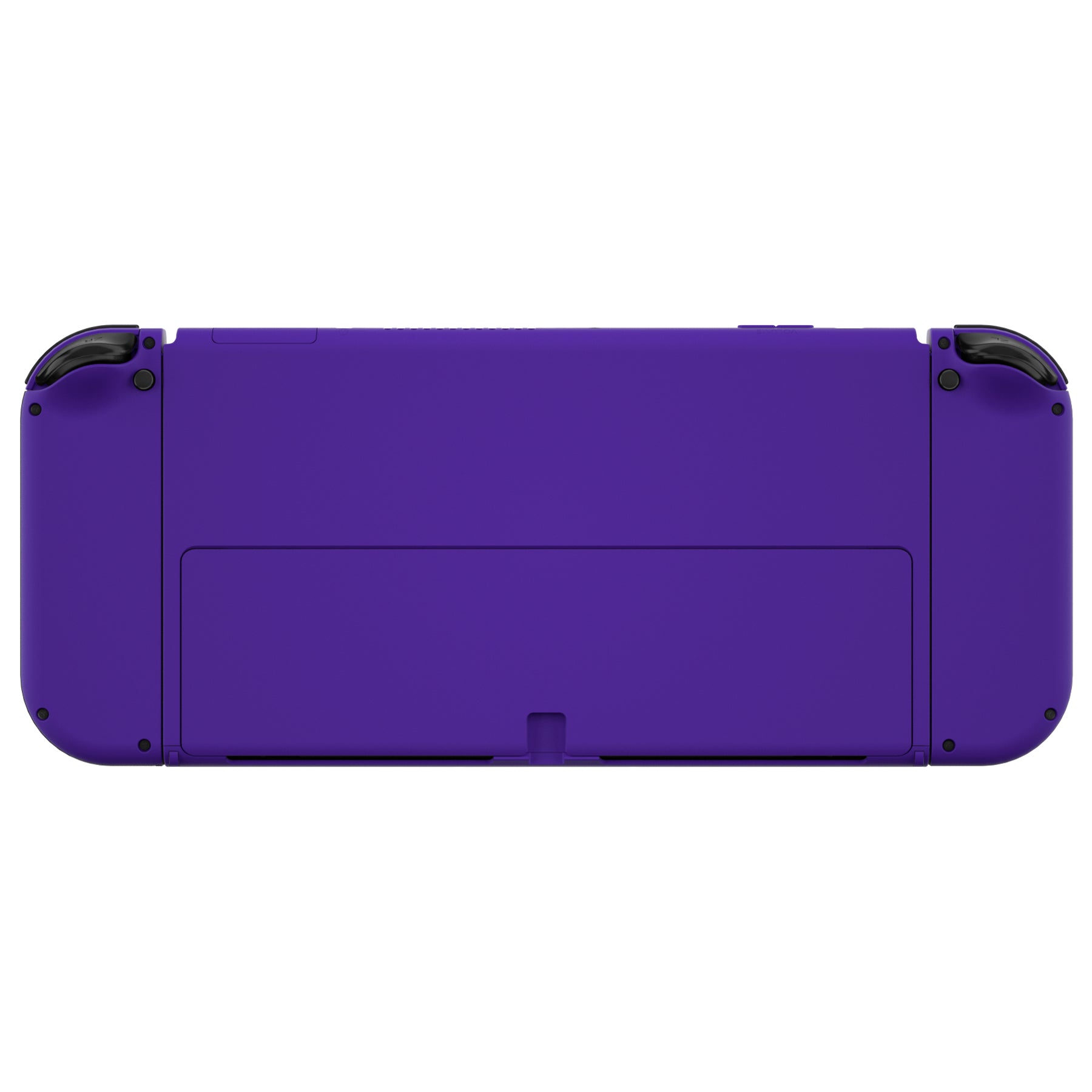 eXtremeRate Retail Purple Soft Touch Full Set Shell for Nintendo Switch OLED, Replacement Console Back Plate & Metal Kickstand, NS Joycon Handheld Controller Housing & Buttons for Nintendo Switch OLED - QNSOP3009