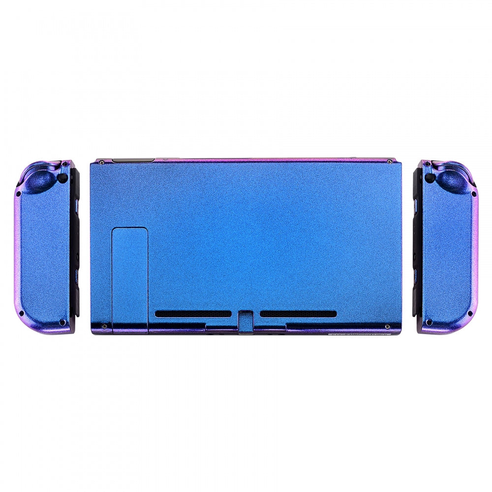 eXtremeRate Retail Chamillionaire Glossy Handheld Console Back Plate, Joycon Handheld Controller Housing Shell With Full Set Buttons DIY Replacement Part for Nintendo Switch - QP301