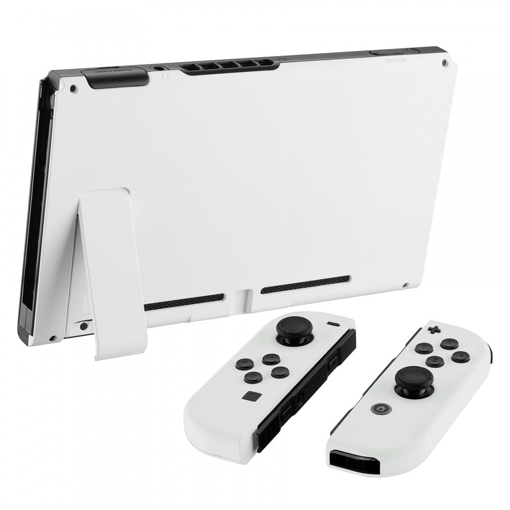 eXtremeRate DIY Replacement Shell Buttons for Nintendo Switch & Switch  OLED, Black Soft Touch Custom Housing Case with Full Set Button for Joycon
