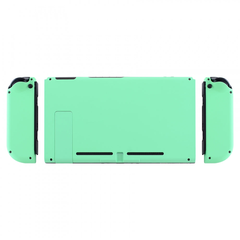 eXtremeRate Retail Soft Touch Grip Mint Green Handheld Console Back Plate, Joycon Handheld Controller Housing Shell With Full Set Buttons DIY Replacement Part for Nintendo Switch - QP308