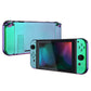 eXtremeRate Retail Glossy Back Plate for Nintendo Switch Console, NS Joycon Handheld Controller Housing with Full Set Buttons, DIY Replacement Shell for Nintendo Switch - Chameleon Green Purple - QP311