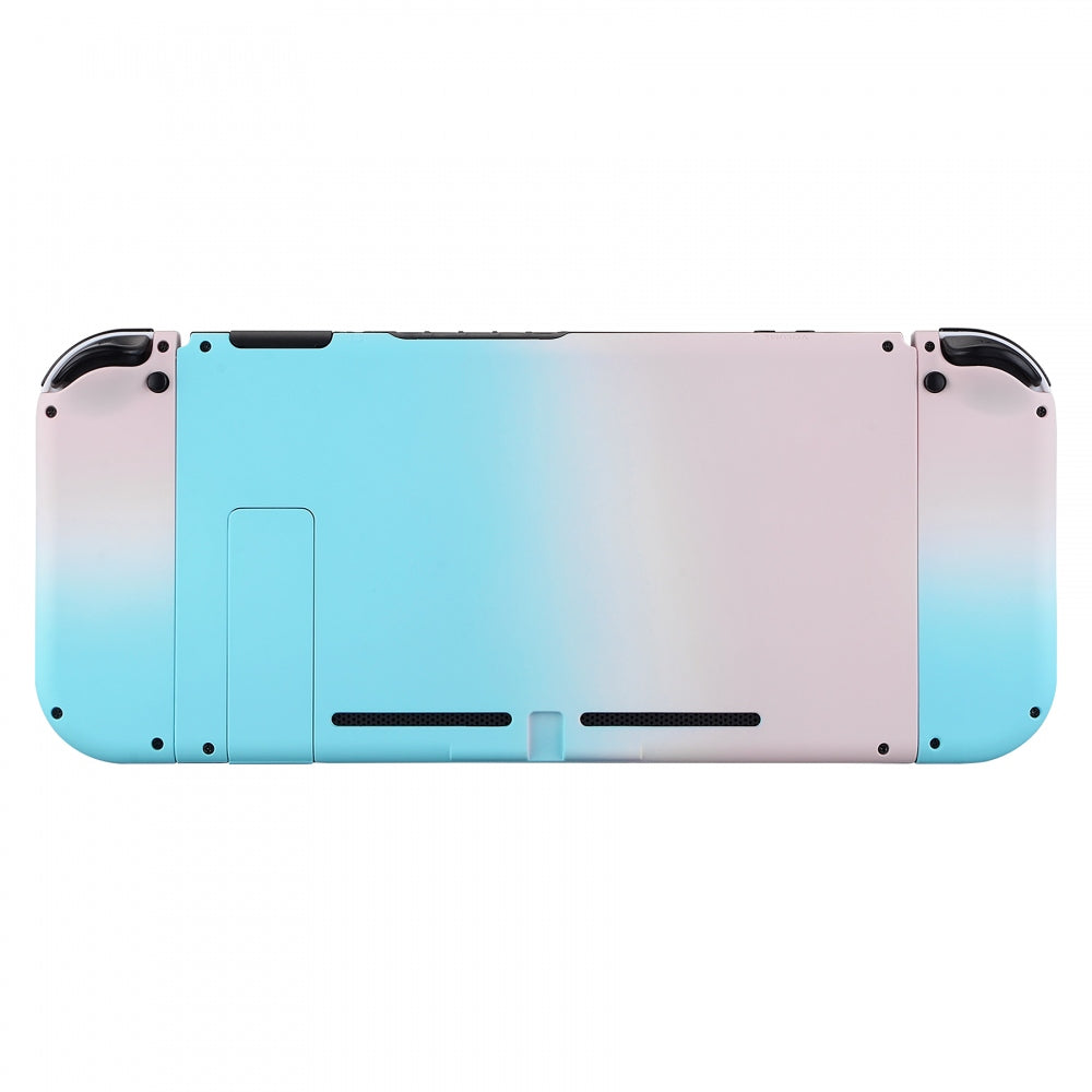 eXtremeRate Retail Gradient Violet Blue Back Plate for Nintendo Switch Console, NS Joycon Handheld Controller Housing with Colorful Buttons, DIY Replacement Shell for Nintendo Switch - QP332