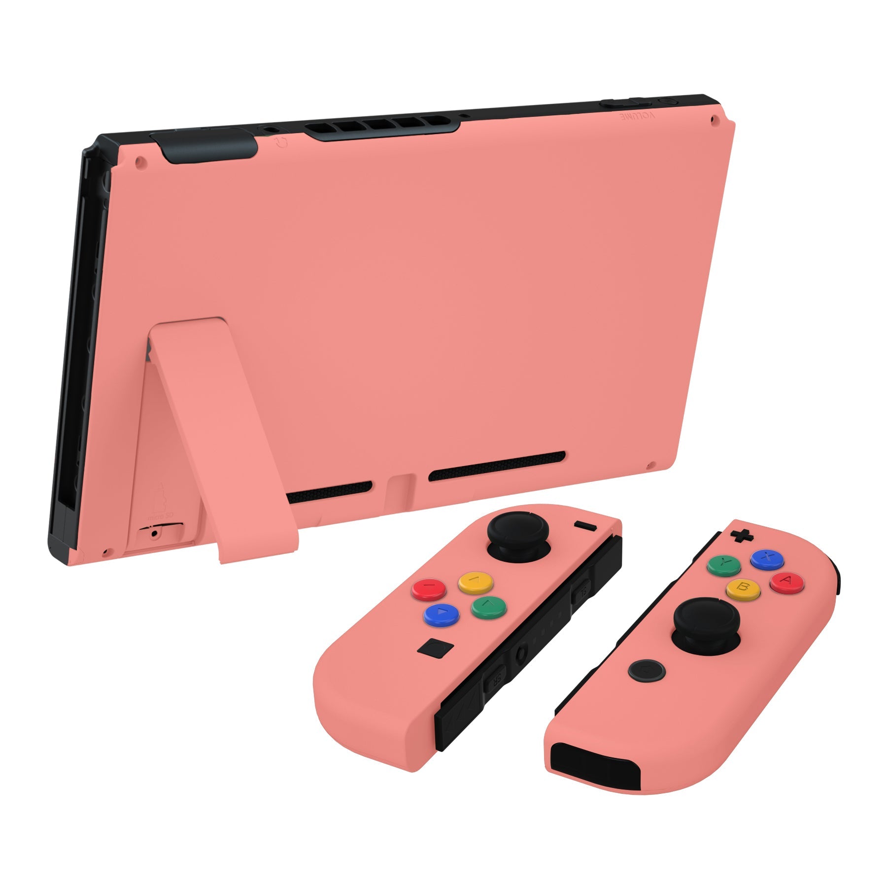 eXtremeRate Soft Touch Grip Backplate for Nintendo Switch Console, Handheld  Controller Housing with Full Set Buttons for Joycon, DIY Replacement Shell  for Nintendo Switch - Coral – eXtremeRate Retail