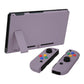 eXtremeRate Retail Dark Grayish Violet Soft Touch Grip Backplate for NS Switch Console, NS Joycon Handheld Controller Housing with Full Set Buttons, DIY Replacement Shell for NS Switch - QP341