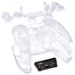 eXtremeRate Retail Full Set Housing Shell with Buttons Touchpad Cover, Clear Custom Replacement Decorative Trim Shell Front Back Plates Compatible with ps5 Controller BDM-010 BDM-020 - Controller NOT Included - QPFM5001G2