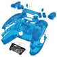 eXtremeRate Retail Full Set Housing Shell with Action Buttons Touchpad Cover, Clear Blue Replacement Decorative Trim Shell Front Back Plates Compatible with ps5 Controller BDM-030 - QPFM5004G3