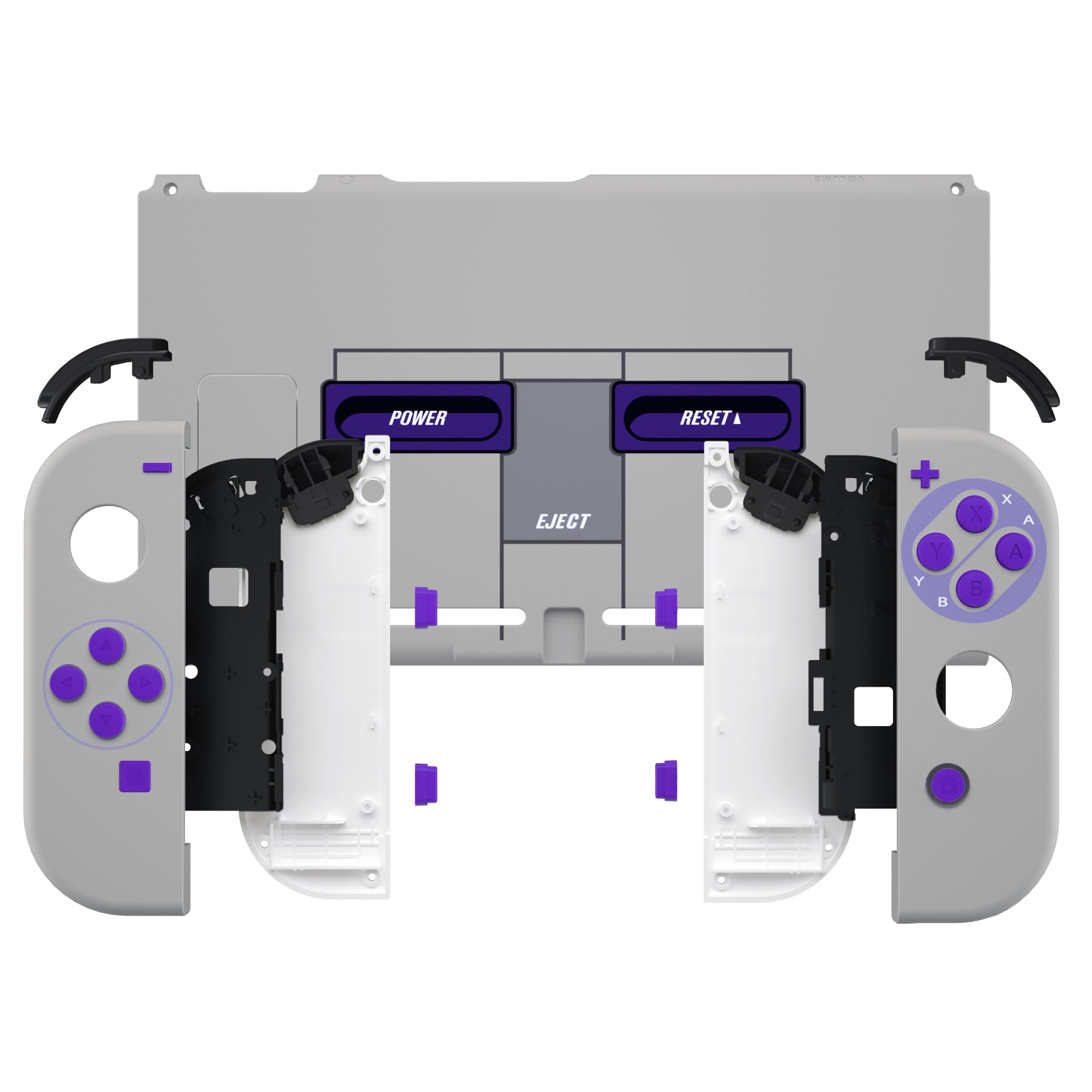 Custom NES high quality Classic Styled Joy Con Controllers and Backplate