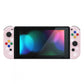 eXtremeRate Retail Cherry Blossoms Pink Cat Paw Back Plate for Nintendo Switch Console, NS Joycon Handheld Controller Housing with Colorful Buttons, DIY Replacement Shell for Nintendo Switch - QT110