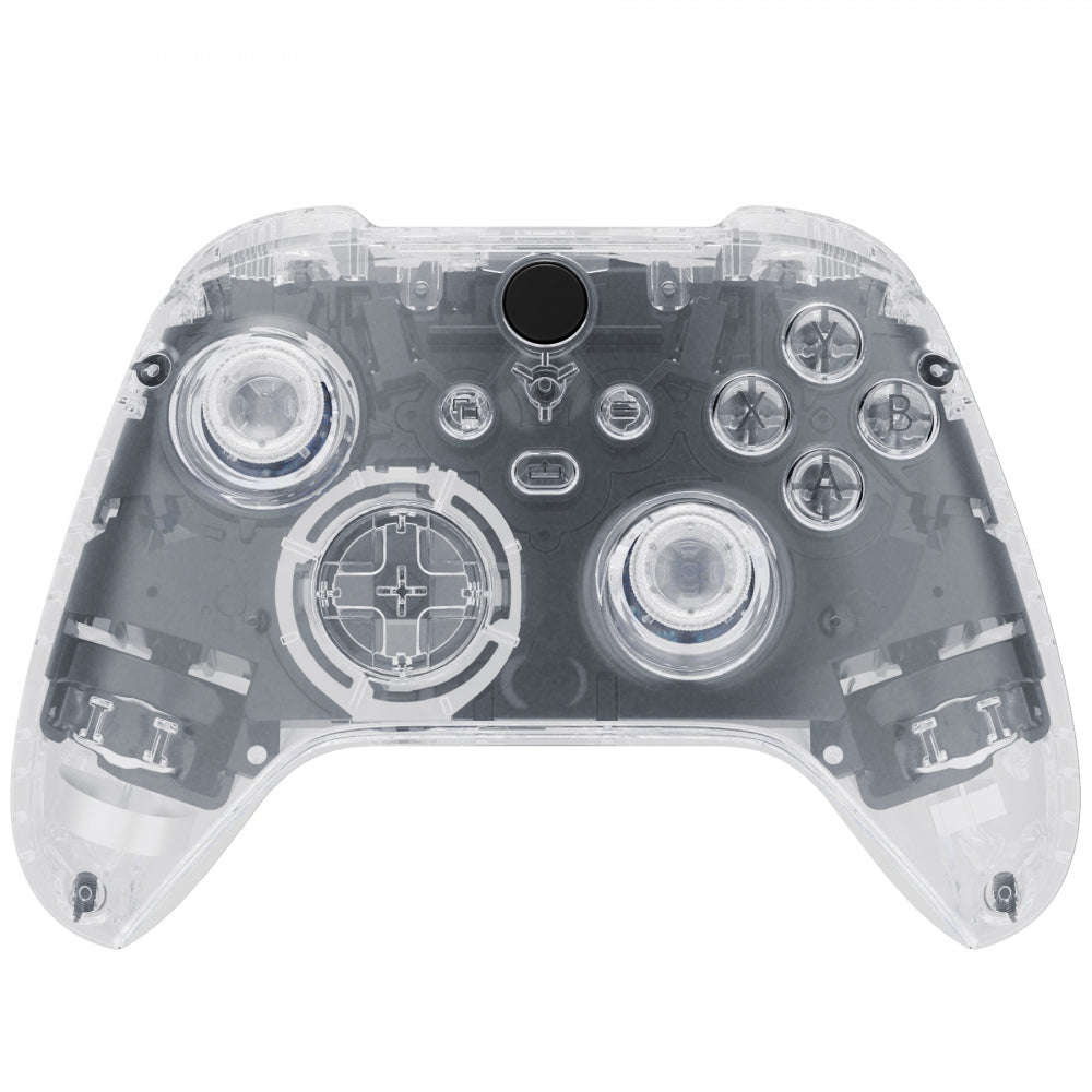 eXtremeRate Transparent Clear Controller Full Set Housing Shell Case w ...
