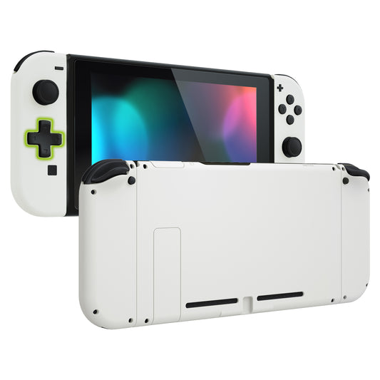 eXtremeRate Retail eXtremeRate Dpad Version Custom Full Set Shell for Nintendo Switch, Soft Touch Grip Replacement Console Back Plate, NS Joycon Handheld Controller Housing with Buttons for Nintendo Switch - White - QZP3001