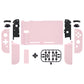 eXtremeRate Retail eXtremeRate Dpad Version Custom Full Set Shell for Nintendo Switch, Soft Touch Grip Replacement Console Back Plate, NS Joycon Handheld Controller Housing with Buttons for Nintendo Switch - Cherry Blossoms Pink - QZP3002
