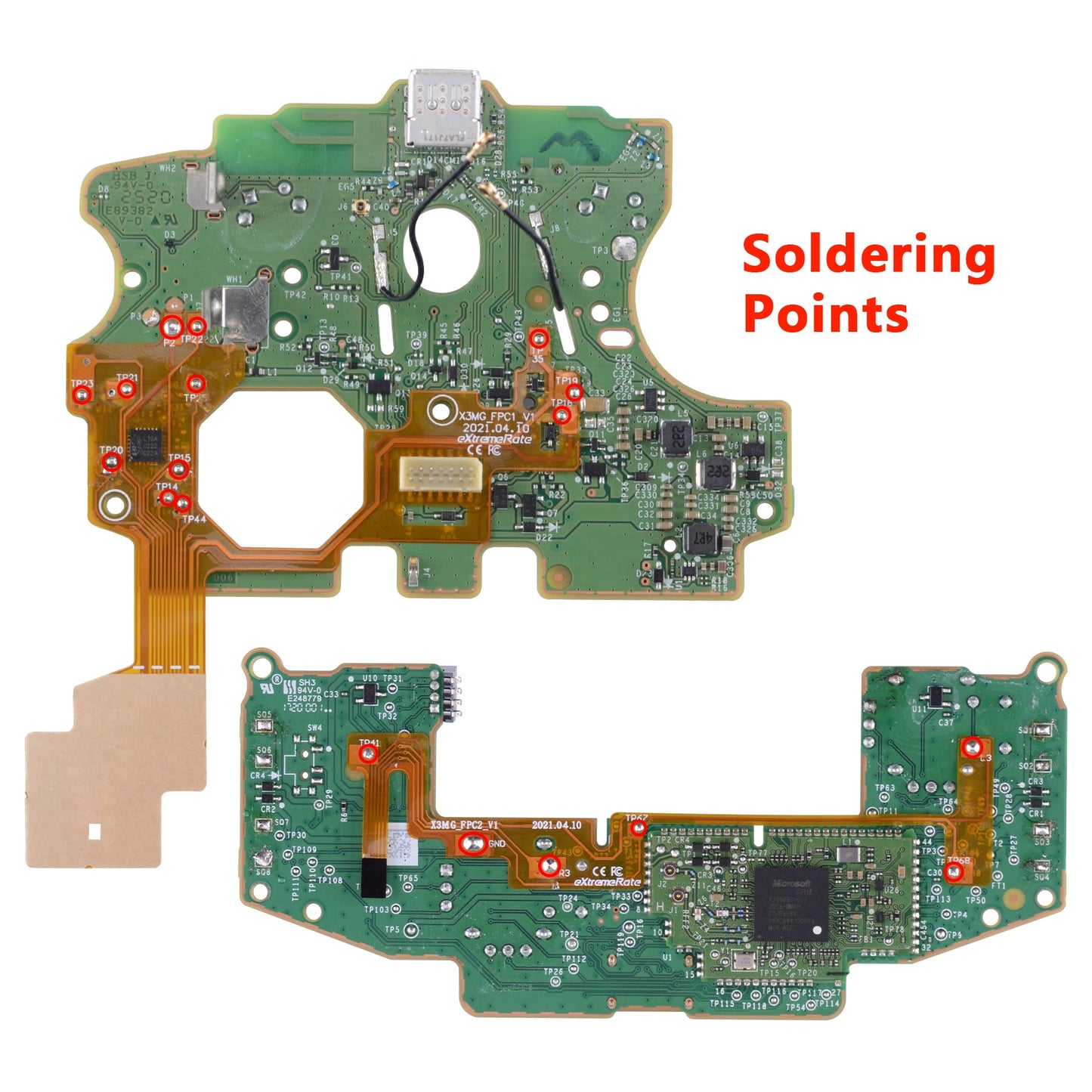 eXtremeRate Retail Textured Red HOPE Remappable Remap Kit for Xbox Series X/S Controller, Upgrade Boards & Redesigned Back Shell & Side Rails & Back Buttons for Xbox Core Controller - Controller NOT Included - RX3P3043