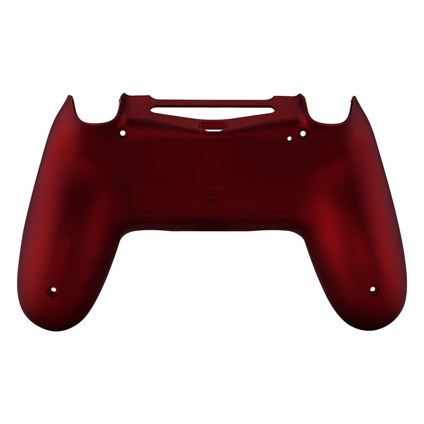 eXtremeRate Retail Scarlet Red Bottom Shell, Soft Touch Back Housing Case Cover, Game Improvement Replacement Parts for ps4 Slim Pro Controller JDM-040, JDM-050 and JDM-055 - SP4BP03