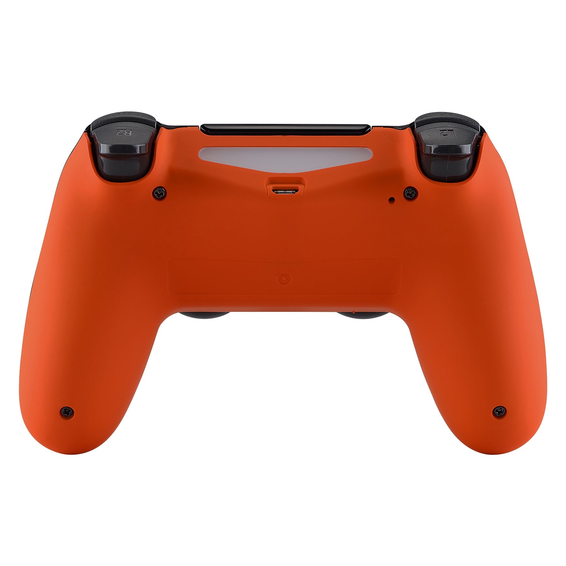 eXtremeRate Retail Orange Bottom Shell, Soft Touch Back Housing Case Cover, Game Improvement Replacement Parts for ps4 Slim Pro Controller JDM-040, JDM-050 and JDM-055 - SP4BP04
