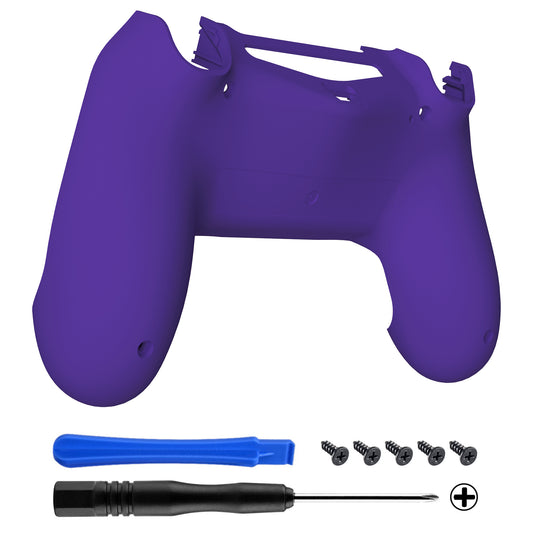 eXtremeRate Retail Soft Touch Purple Back Housing Case Cover Bottom Shell, Game Improvement Replacement Parts for ps4 Slim Pro Controller JDM-040, JDM-050 and JDM-055 - SP4BP07