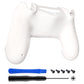 eXtremeRate Retail White Bottom Shell, Soft Touch Back Housing Case Cover, Game Improvement Replacement Parts for ps4 Slim Pro Controller JDM-040, JDM-050 and JDM-055 - SP4BP08