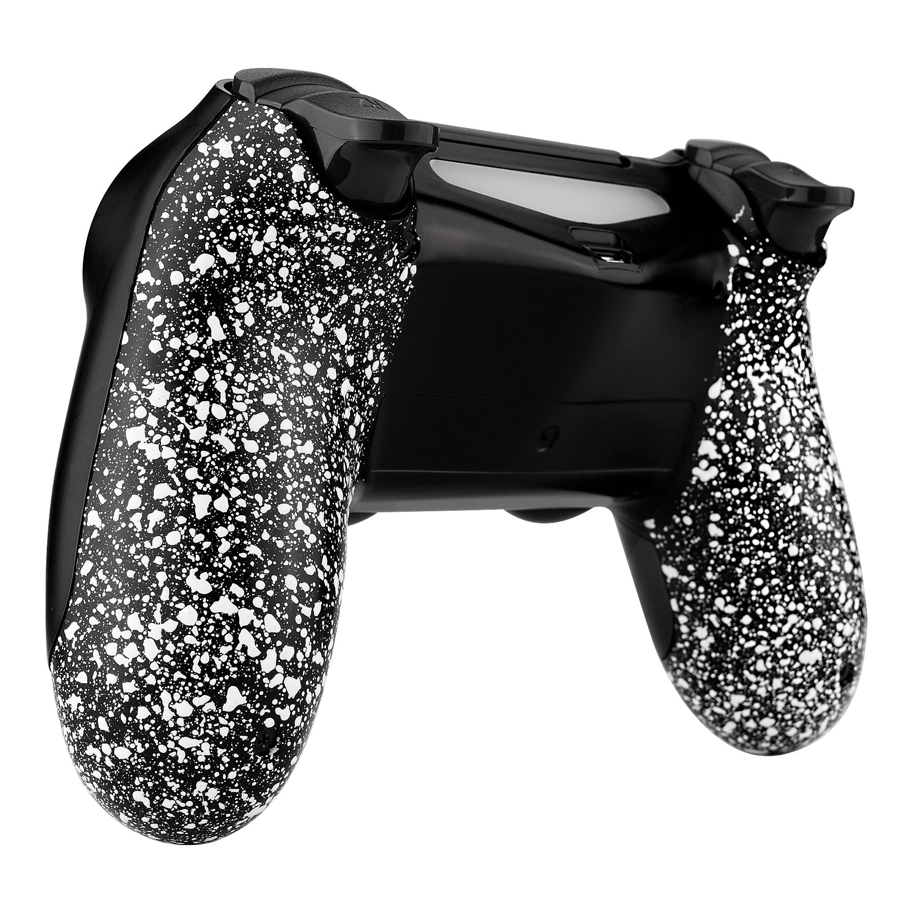 eXtremeRate Retail Textured White Comfortable Non-slip Back Shell for ps4 Slim Pro Game Controller - SP4BR02