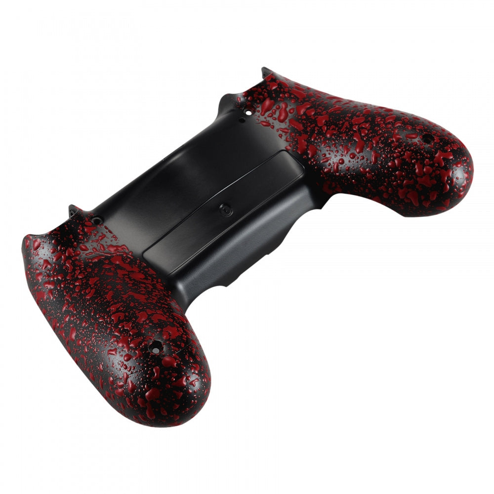 eXtremeRate Replacement Bottom Shell for PS4 Slim Pro Controller Controller  (CUH-ZCT2 JDM-040/050/055) - Textured Red
