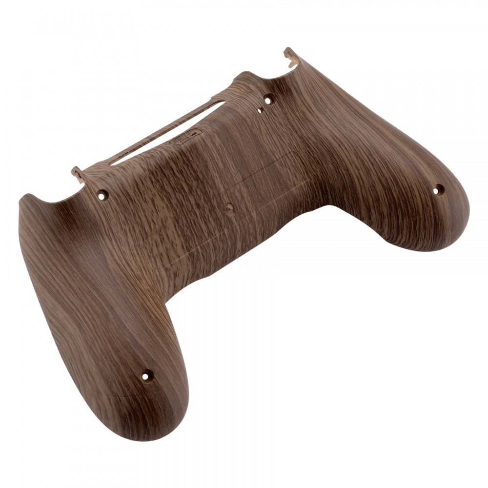 eXtremeRate Retail Wood Grain Soft Touch Back Housing Cover Bottom Shell Repair Part for ps4 Slim Pro Controller JDM-040 JDM-050 JDM-055 - SP4BS01