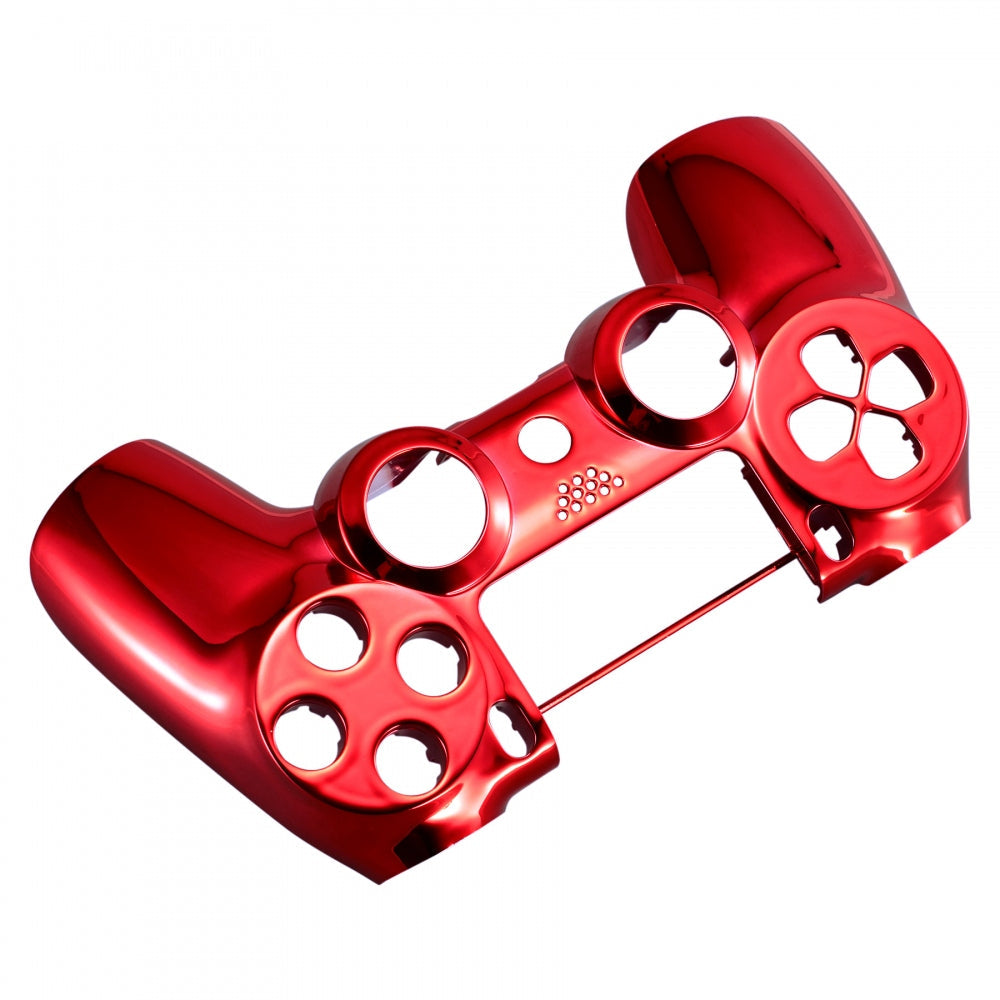 eXtremeRate Replacement Front Housing Shell for PS4 Slim Pro Controller  Controller (CUH-ZCT2 JDM-040/050/055) - Chrome Red