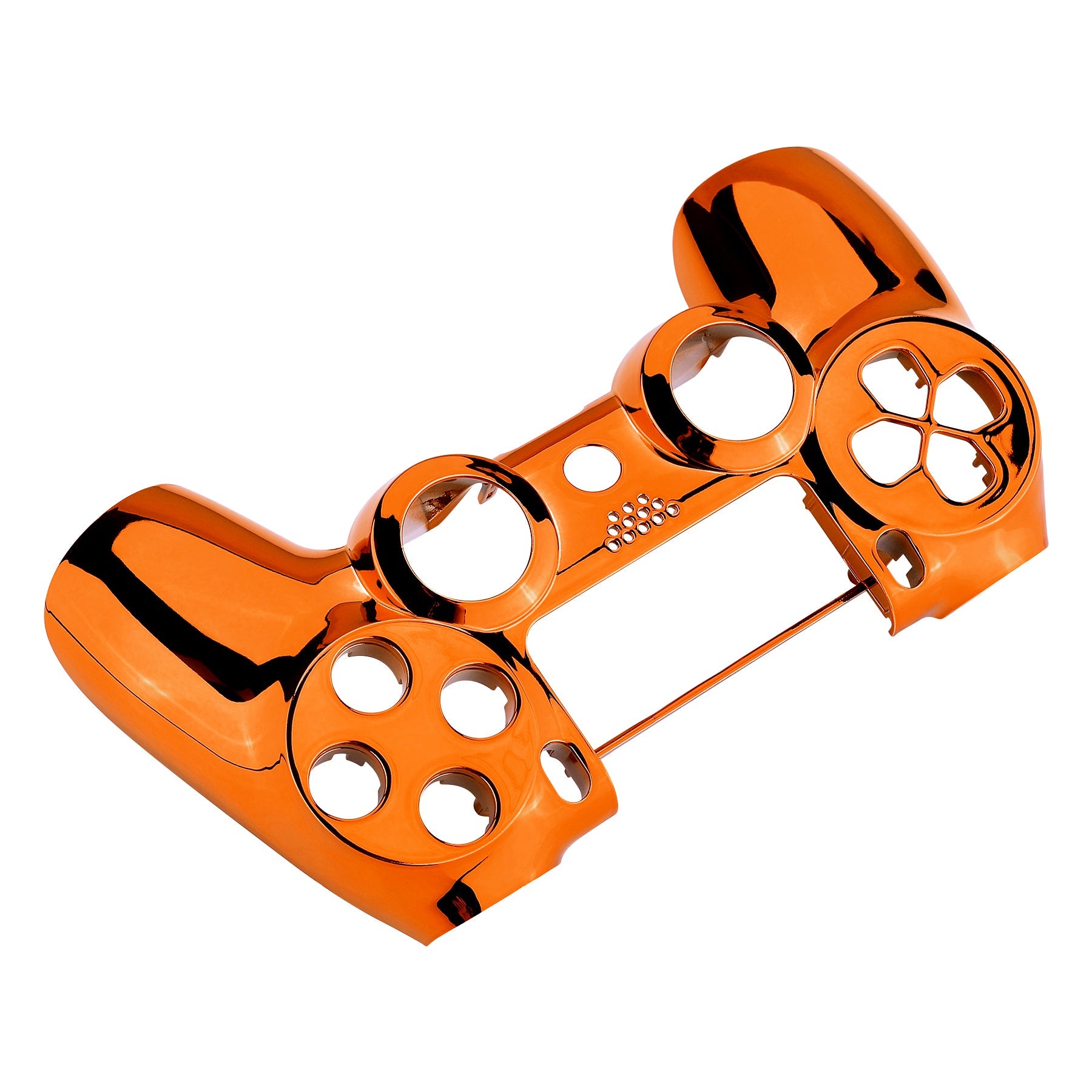 eXtremeRate Replacement Front Housing Shell for PS4 Slim Pro Controller  Controller (CUH-ZCT2 JDM-040/050/055) - Chrome Orange