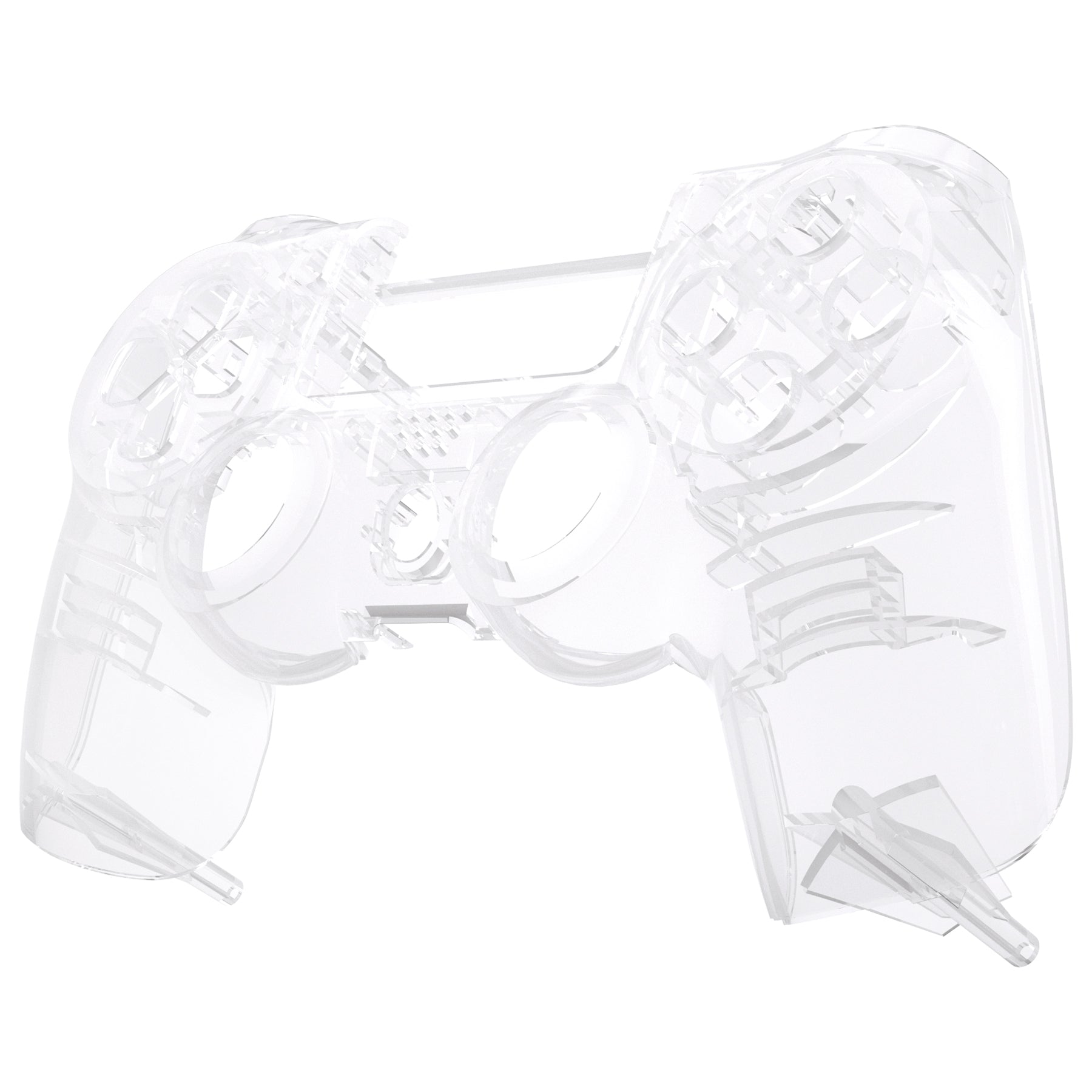 eXtremeRate Replacement Front Housing Shell for PS4 Slim Pro Controller  Controller (CUH-ZCT2 JDM-040/050/055) - Transparent Crystal Clear