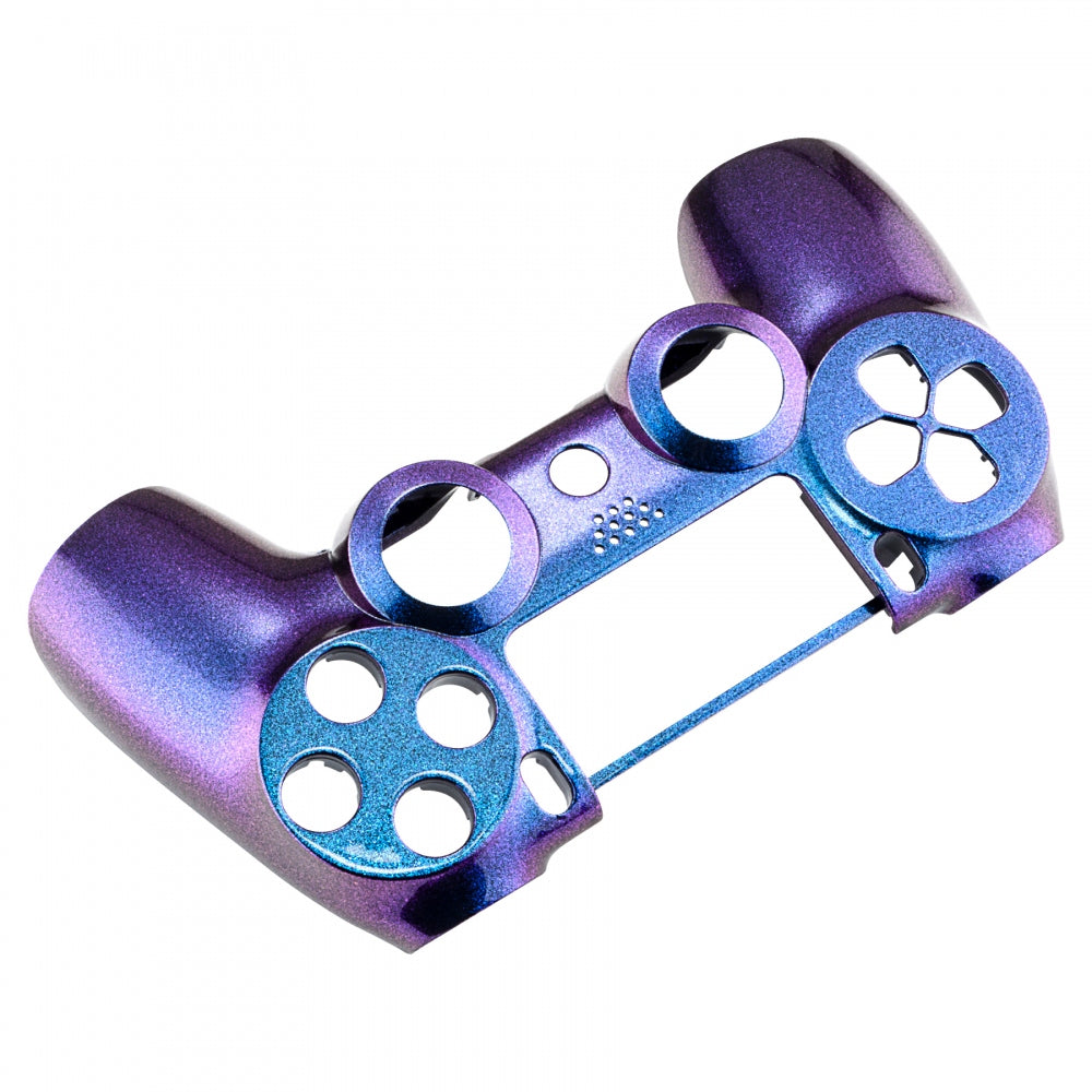 eXtremeRate Retail Purple and Blue Chameleon Front Housing Shell Faceplate for ps4 Slim Pro Controller (CUH-ZCT2 JDM-040 JDM-050 JDM-055) - SP4FP01