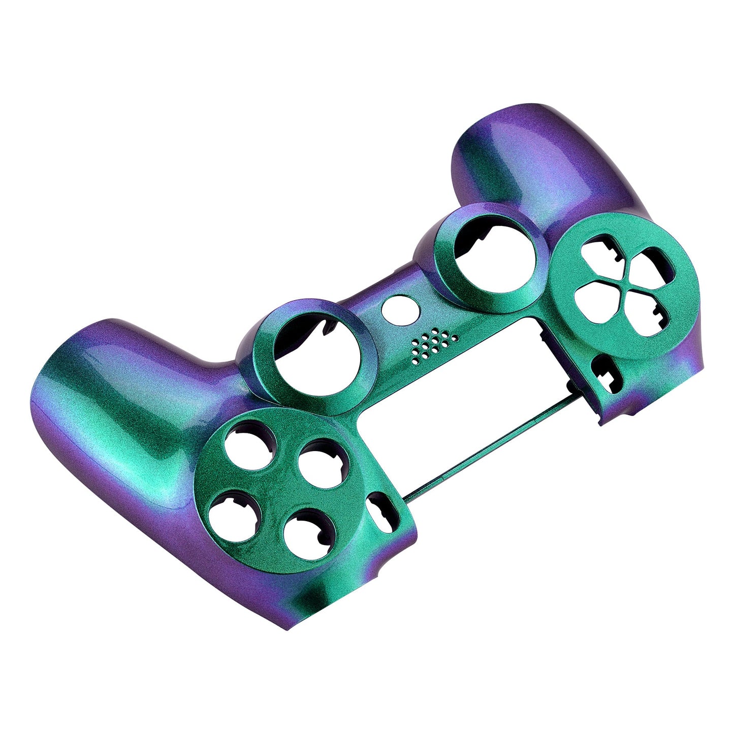 eXtremeRate Retail Green and Purple Chameleon Front Housing Shell Faceplate for ps4 Slim ps4 Pro Controller (CUH-ZCT2 JDM-040 JDM-050 JDM-055) - SP4FP12