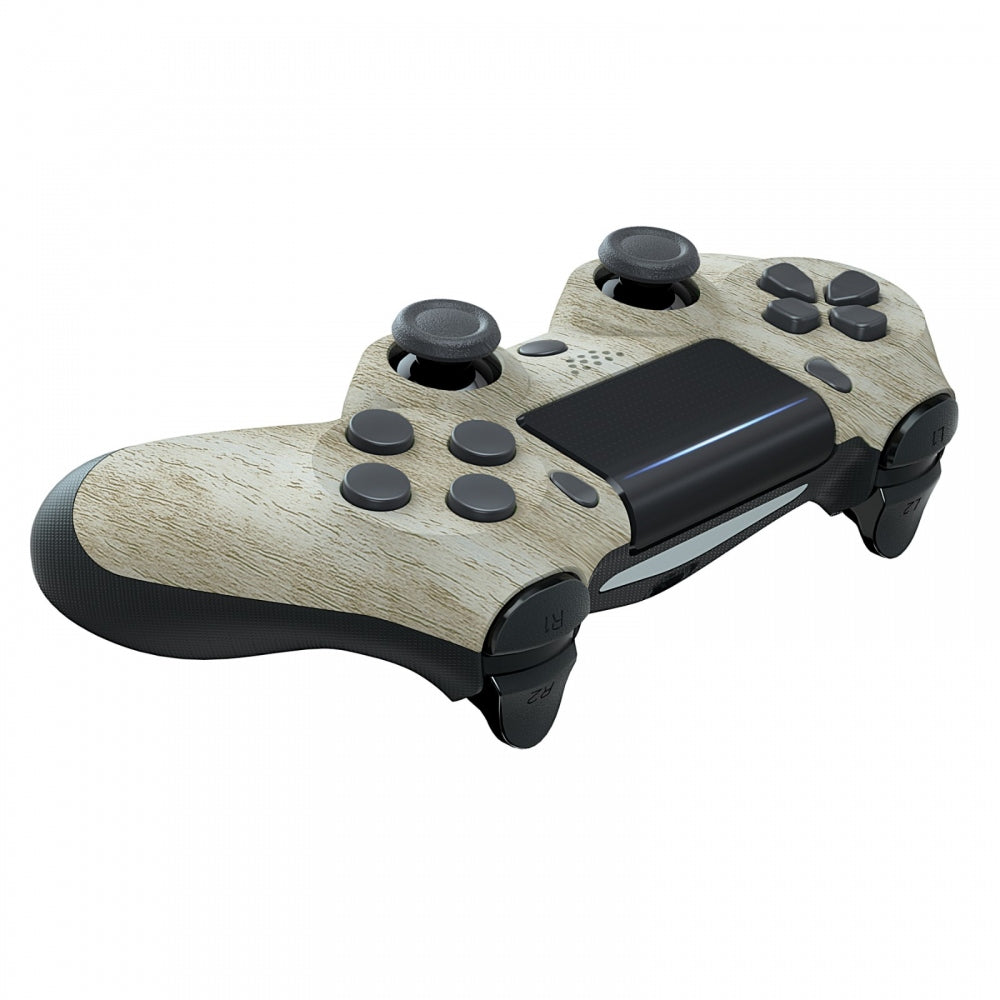 eXtremeRate Retail Pine Wood Grain Soft Touch Grip Front Housing Shell Faceplate Cover for ps4 Slim ps4 Pro Controller Cuth-ZCT2 JDM-040 JDM-050 JDM-055 - Controller NOT Included - SP4FS16
