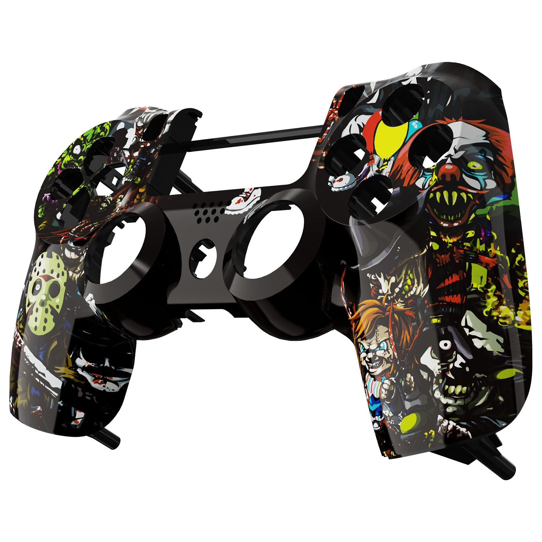 eXtremeRate Replacement Front Housing Shell for PS4 Slim Pro Controller  Controller (CUH-ZCT2 JDM-040/050/055) - Scary Party Bomb
