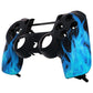 eXtremeRate Retail Blue Fire Flame Front Housing Shell Faceplate for ps4 Slim Pro Controller (CUH-ZCT2 JDM-040 JDM-050 JDM-055) - SP4FT06