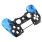 eXtremeRate Retail Blue Fire Flame Front Housing Shell Faceplate for ps4 Slim Pro Controller (CUH-ZCT2 JDM-040 JDM-050 JDM-055) - SP4FT06