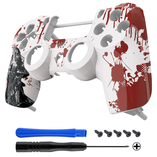 eXtremeRate Retail Zombie Blood Patterned Repair Top Shell for ps4 Pro Slim Controller (CUH-ZCT2 JDM-040 JDM-050 JDM-055) - SP4FT14