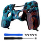 eXtremeRate Retail Spiral Patterned Front Housing Shell Case, Faceplate Cover Replacement Kit for ps4 Slim ps4 Pro CUH-ZCT2 JDM-040 JDM-050 JDM-055 Controller - SP4FT47