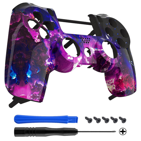 eXtremeRate Retail Surreal Lava Patterned Front Housing Shell Case, Faceplate Cover Replacement Kit for ps4 Slim ps4 Pro CUH-ZCT2 JDM-040 JDM-050 JDM-055 Controller - SP4FT49