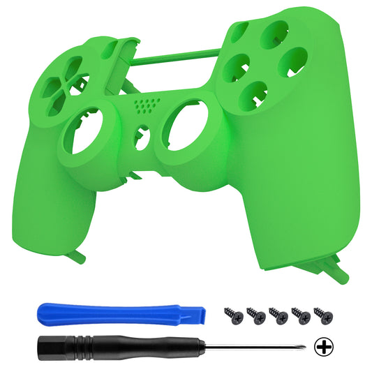 eXtremeRate Retail Soft Touch Grip Green Front Housing Shell Faceplate for ps4 Slim ps4 Pro Controller (CUH-ZCT2 JDM-040 JDM-050 JDM-055) - SP4FX04