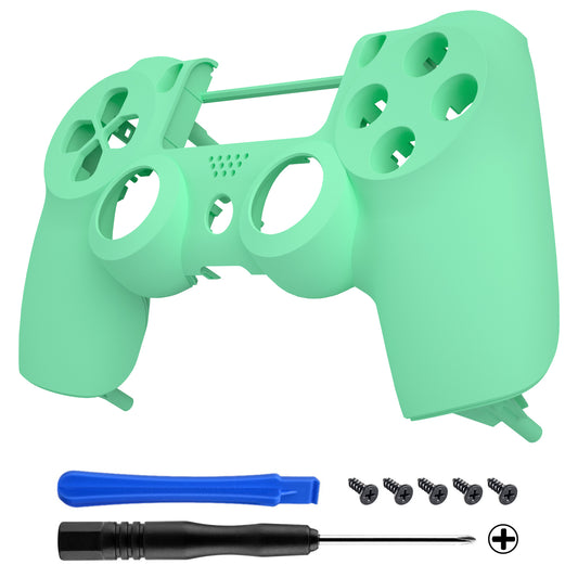 eXtremeRate Retail Mint Green Soft Touch Faceplate Cover Front Housing Shell Case Replacement Part for ps4 Slim ps4 Pro Controller (CUH-ZCT2 JDM-040 JDM-050 JDM-055) - SP4FX18