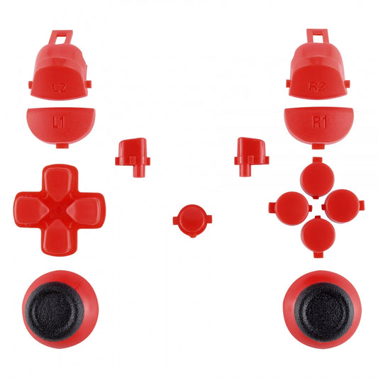 eXtremeRate Retail Solid Red Thumbsticks Buttons for ps4 Pro Slim Controller CUH-ZCT2 JDM-040 JDM-050 JDM-055 - SP4J0101