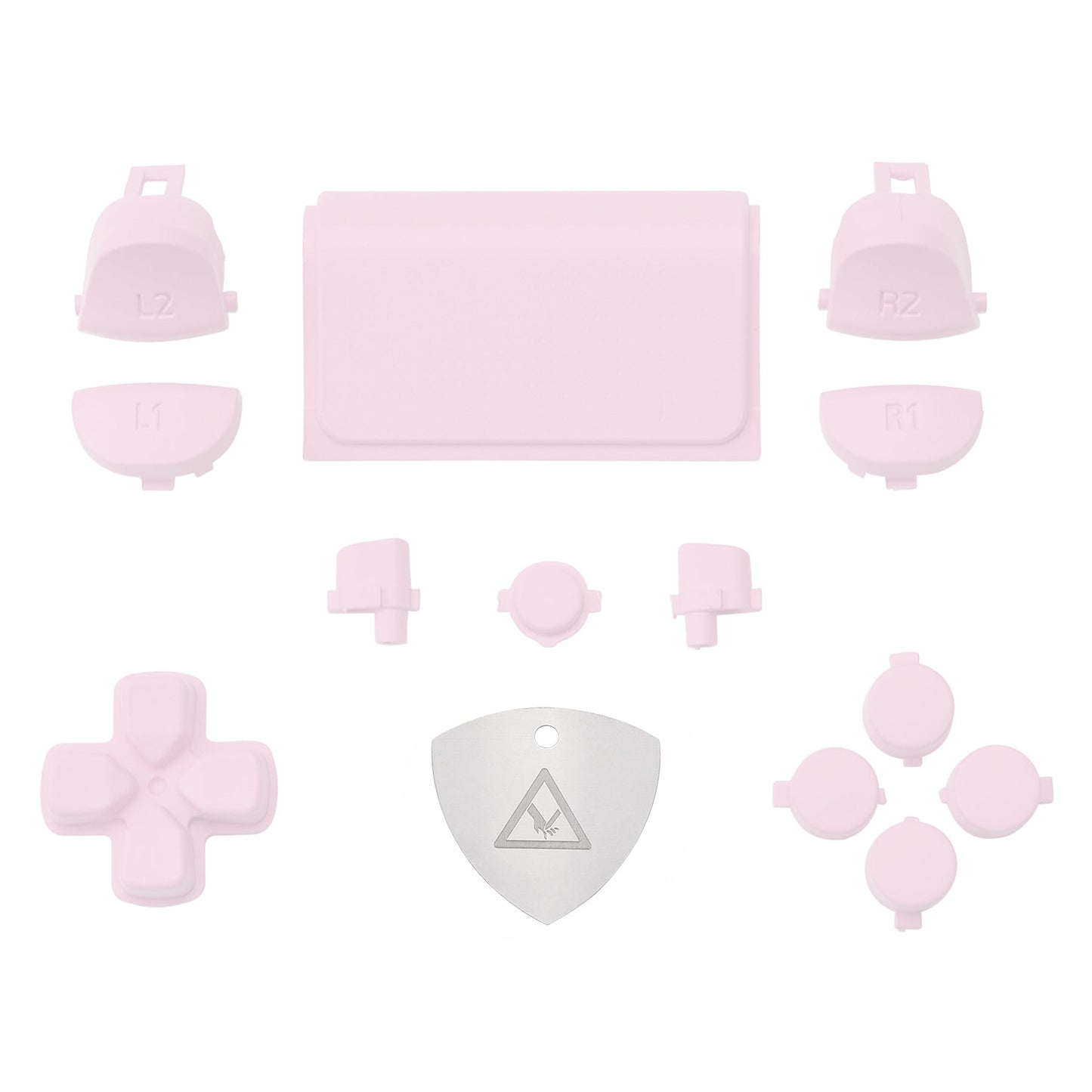 Repair eXtremeRate for Replacement D-pad Set Cherry L2 for Pink Triggers Action Touchpad L1 Buttons Options Controller, Home Blossoms eXtremeRate R1 Slim Buttons – Pro Kit ps4 Controller R2 Share ps4 Full