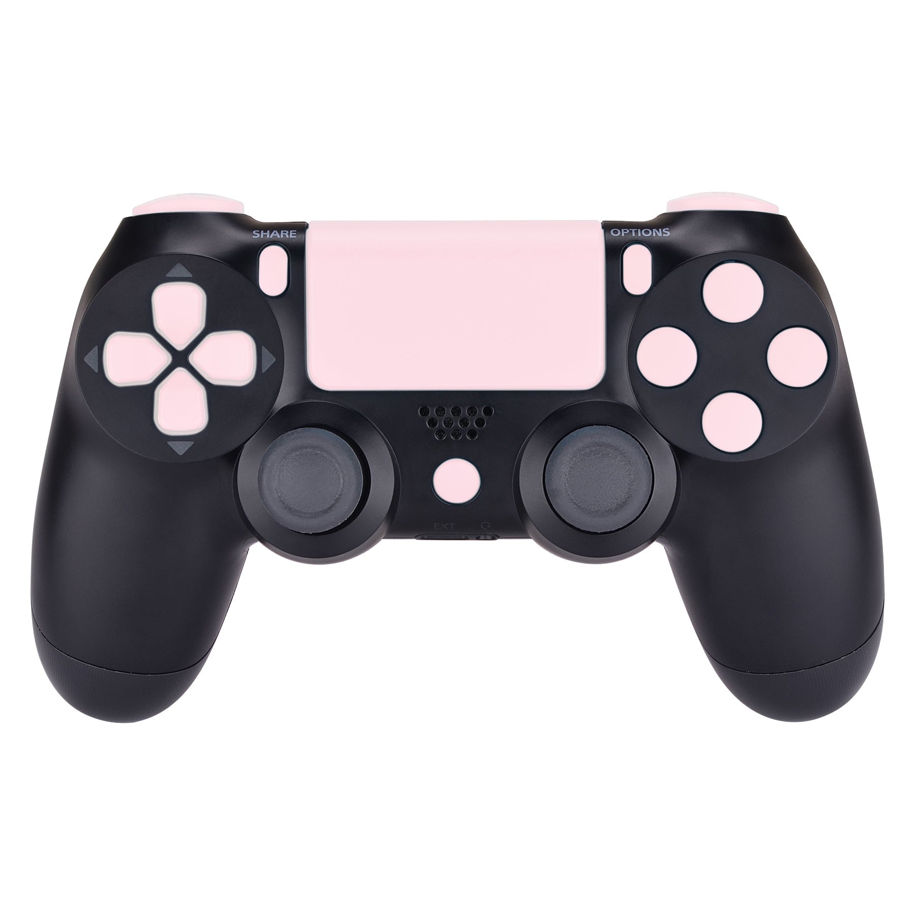 eXtremeRate Replacement Full Set Buttons Compatible with PS4 Slim Pro  CUH-ZCT2 Controller - Cherry Blossoms Pink