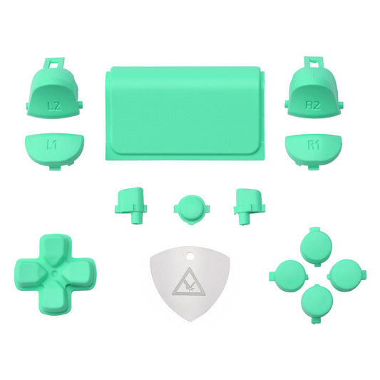 eXtremeRate Retail Replacement D-pad R1 L1 R2 L2 Triggers Touchpad Action Home Share Options Buttons, Mint Green Full Set Buttons Repair Kits with Tool for ps4 Slim ps4 Pro CUH-ZCT2 Controller - SP4J0411