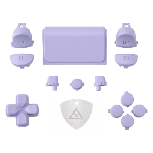 eXtremeRate Retail Replacement D-pad R1 L1 R2 L2 Triggers Touchpad Action Home Share Options Buttons, Light Violet Full Set Buttons Repair Kits with Tool for ps4 Slim ps4 Pro CUH-ZCT2 Controller - SP4J0412