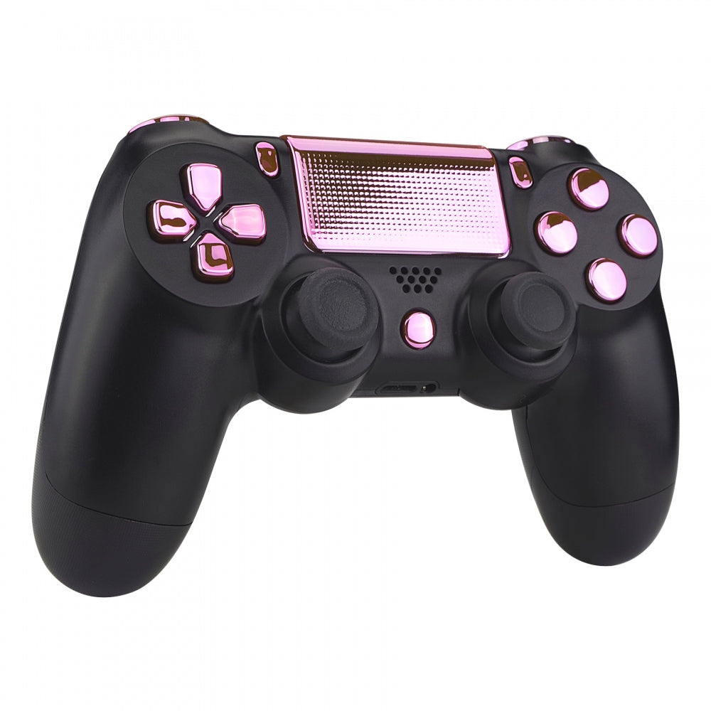 eXtremeRate Replacement D-pad R1 ps4 Slim Share Kit Pro Triggers Buttons Full Buttons Controller, Options Set Chrome R2 ps4 eXtremeRate for for L1 Repair CUH-ZCT2 Pink Controller Touchpad Home L2 Action –