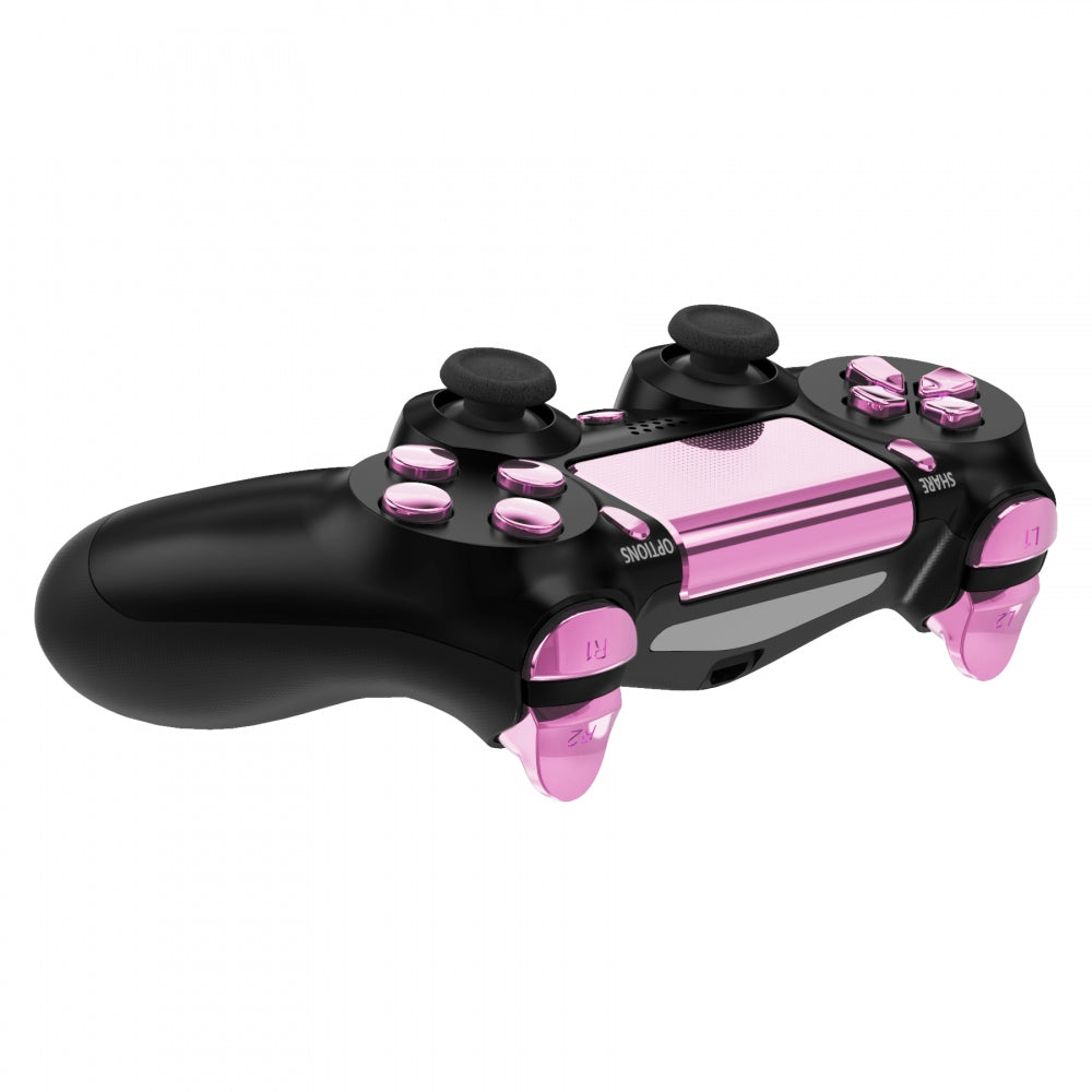 Options for Action Chrome Touchpad Pro R2 Controller Pink – Triggers for Kit L1 D-pad Controller, Repair Buttons L2 Set ps4 Home eXtremeRate Full Replacement Buttons R1 Share eXtremeRate CUH-ZCT2 Slim ps4