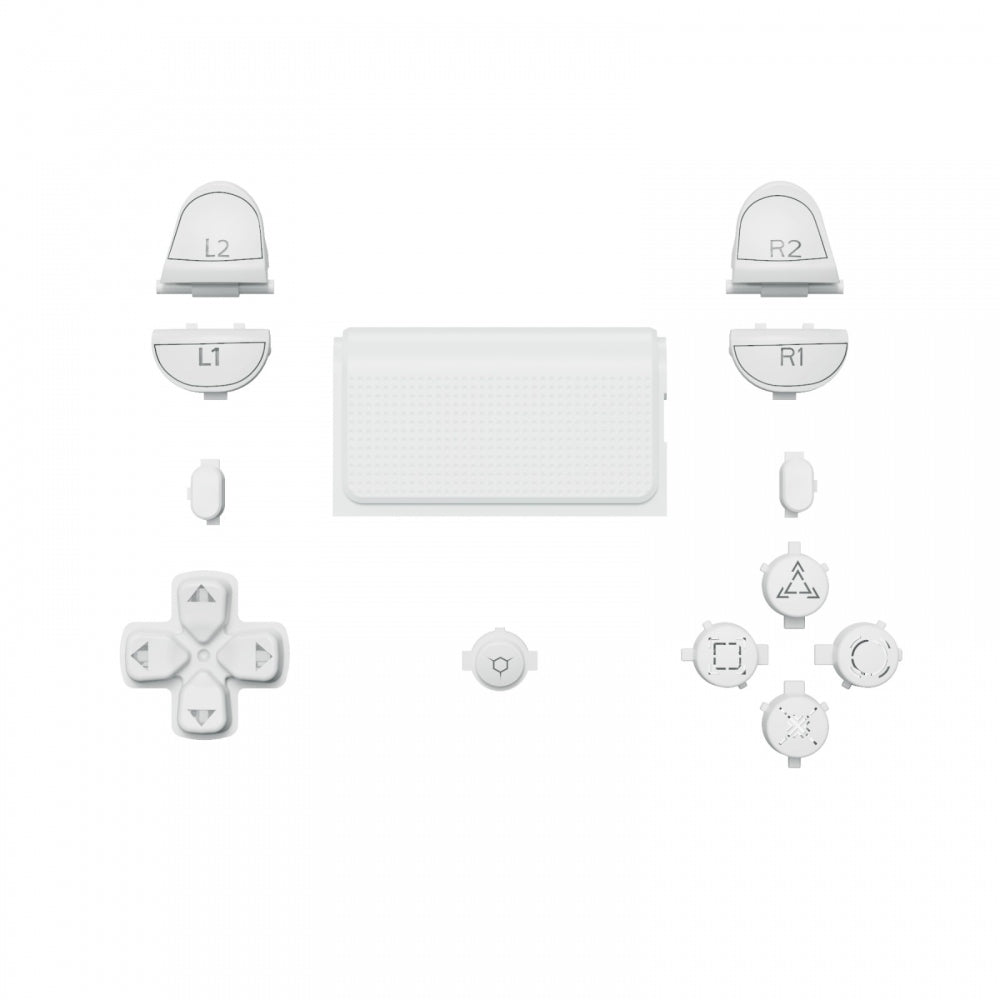 eXtremeRate White Classical Symbols Custom Replacement Full Set