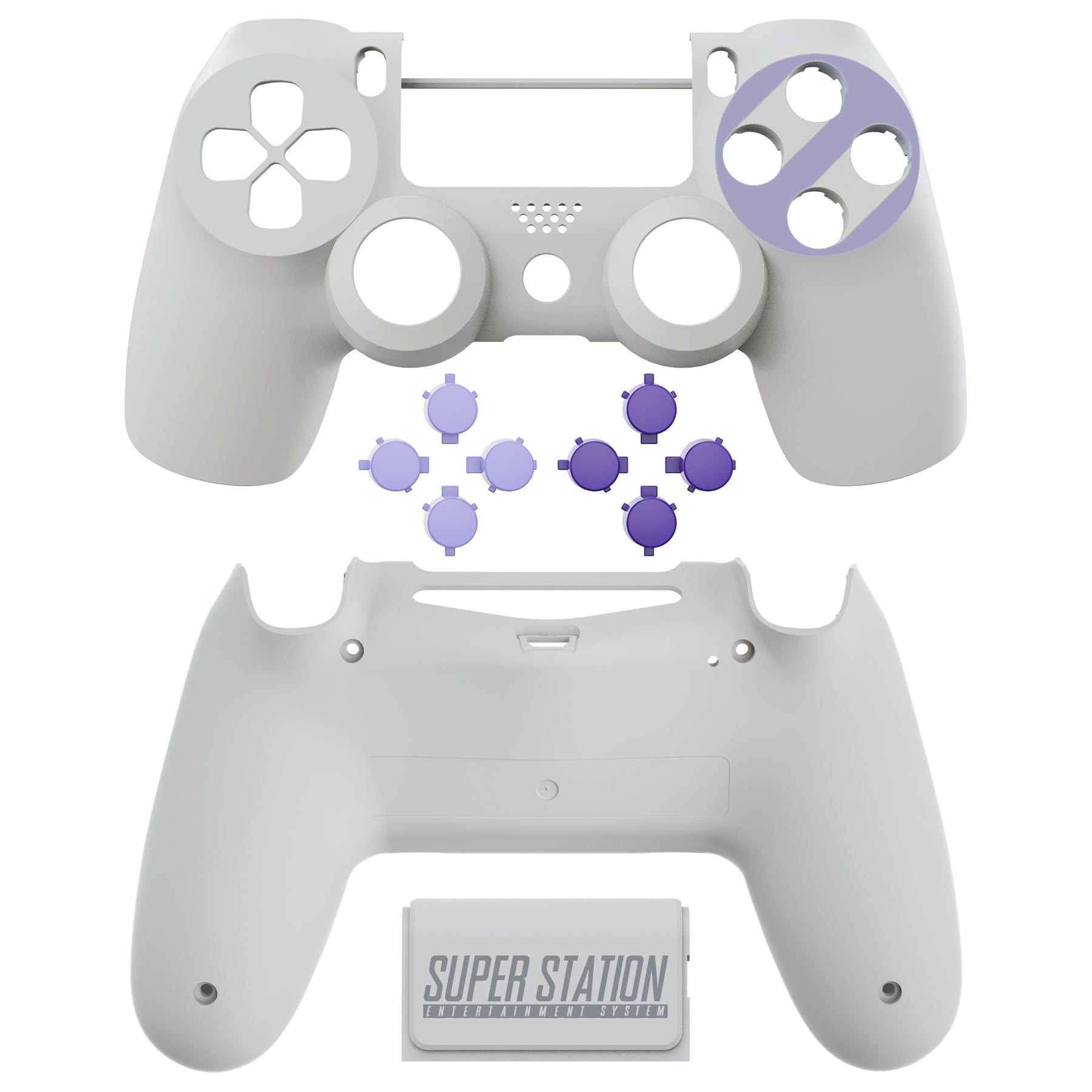 White Ps4 Controller Shell
